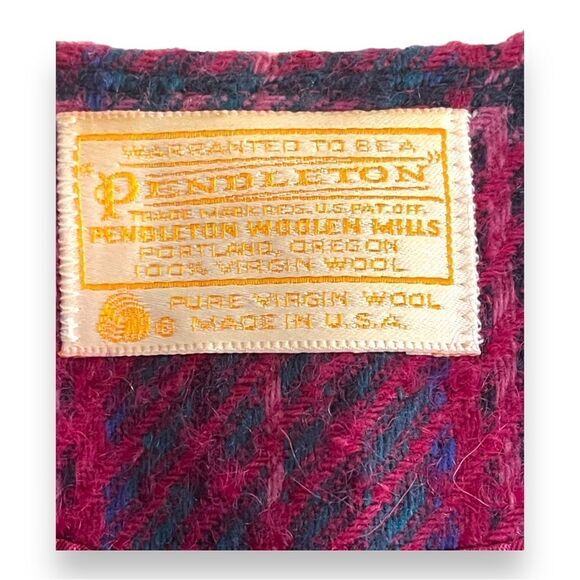 Vintage 1960's Pendleton Pink Plaid Jacket Size 12 - Picture 3 of 3